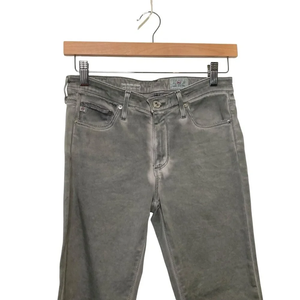 Adriano Goldschmied Anthropologie The Prima Crop Cigarette Jeans Pants Gray 26 - Picture 3 of 12